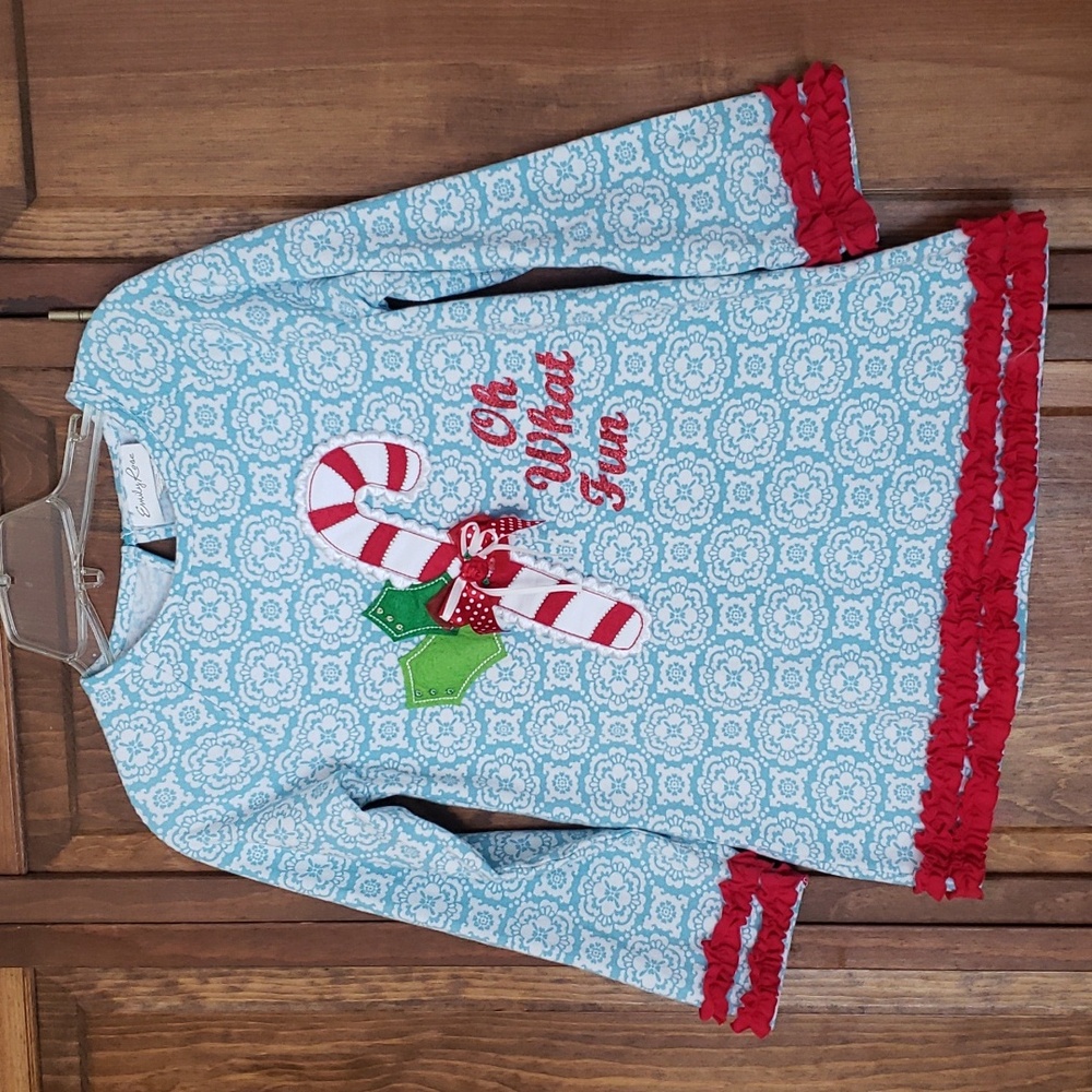 Emily Rose Candy Cane Tunic Top
